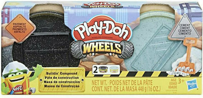 Hasbro Play-Doh Plasticine - Game Wheels Building Compound (Various Colors, 2 per Pack) 1 piece for 3+ Years, 2pcs BUILDIN COMPOUND E4508