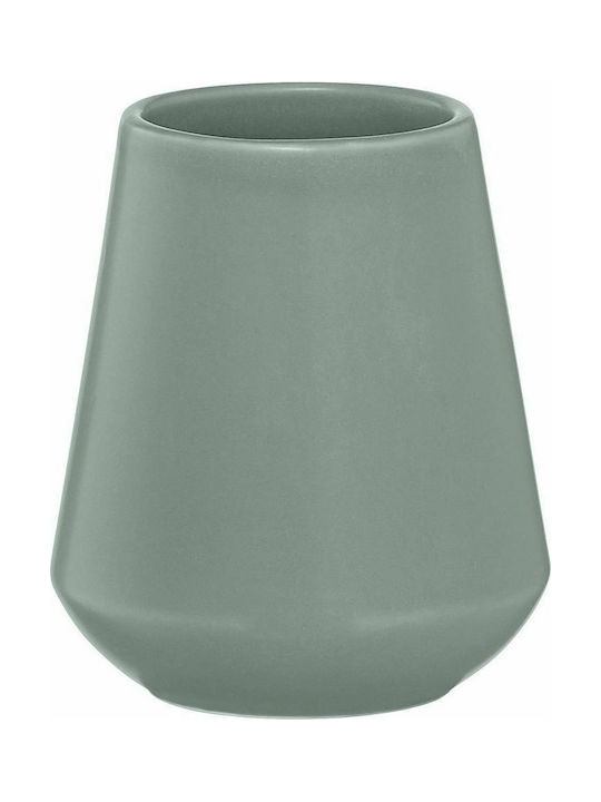 Sealskin Conical Porcelain Cup Holder Countertop Green