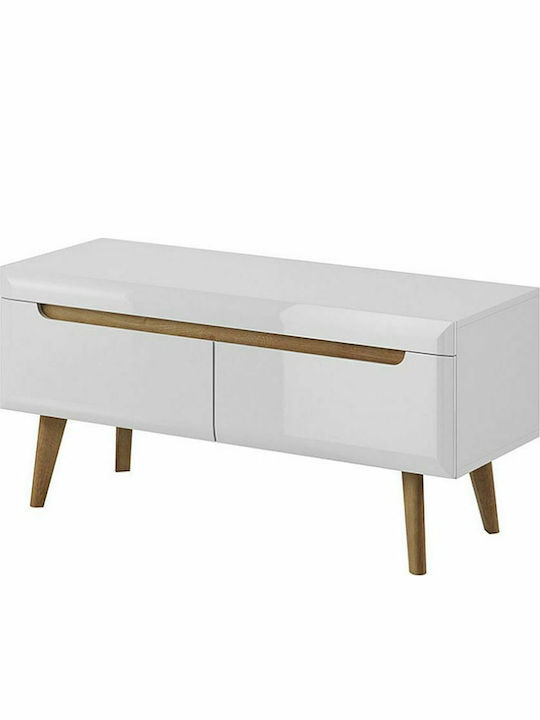 Έπιπλο Τηλεόρασης Nordi Λευκό Μ107xΠ40xΥ50cm