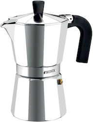 Monix M620006 Stovetop Espresso Pot 6Cups Unelte pentru măcelari Argint