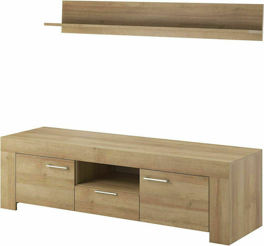 Έπιπλο Τηλεόρασης Riviera Καφέ Μ155xΠ50xΥ47cm