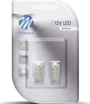 M-Tech Lămpi Autoturismului & Motocicletei T10 / W5W LED 12V 2buc