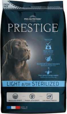 Flatazor Prestige Light & Sterilized 15kg Ξηρά Τροφή Διαίτης για Ενήλικους Στειρωμένους Σκύλους με Γαλοπούλα, Κοτόπουλο και Πάπια