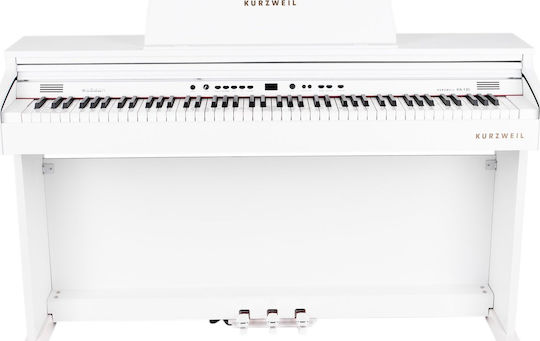 Kurzweil Ηλεκτρικό Όρθιο Πιάνο KA130 με 88 Βαρυκεντρισμένα Πλήκτρα Ενσωματωμένα Ηχεία και Σύνδεση με Ακουστικά και Υπολογιστή White
