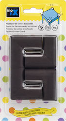Inofix For Edges & Corners With Sticker of Plastic In Brown Colour 5.2x5.2x2.4cm 4pcs