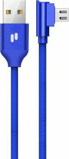Puridea L23 1m Angle (90°) / Braided USB 2.0 to micro USB Cable Blue