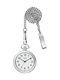 Q&Q Pocket Watch Battery with Silver Metal Bracelet