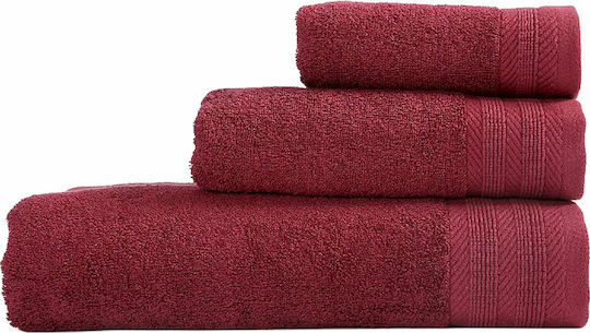 Nef-Nef Homeware Facecloth 50x90cm Bordo Weight 550gr/m²