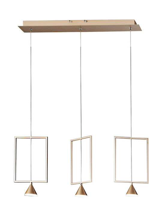 Fabas Luce Sirio Pendant Light Three-Light Rail...