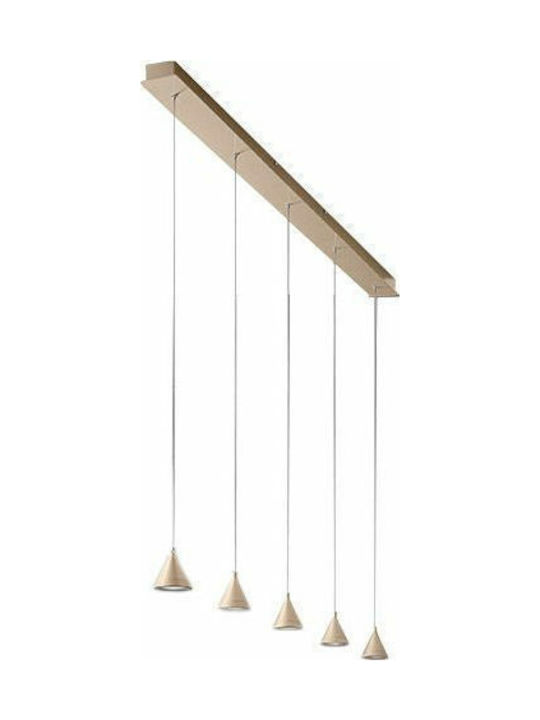 Fabas Luce Delta Pendant Chandelier Rail Gold