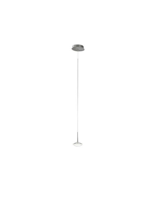 Fabas Luce Hale Pendant Light Silver 100cm