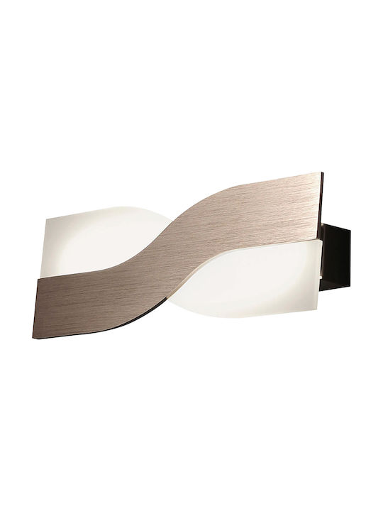 Fabas Luce Riace Modern Wall Lamp with Integrated LED and Warm White Light White Width 30cm