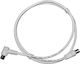 Adeleq Antenna Cable Coax male - Coax female White 1.5m (9-0150) 1pcs