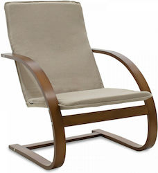Rena Πολυθρόνα σε Καφέ Χρώμα 67x72x95cm