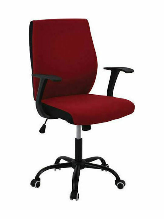 Καρέκλα Γραφείου με Μπράτσα BF3900 Κόκκινη Woodwell