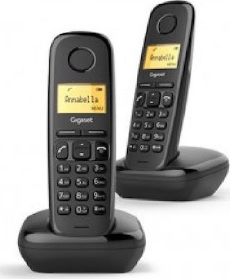 Gigaset A170 Cordless Phone (2-Pack) Black