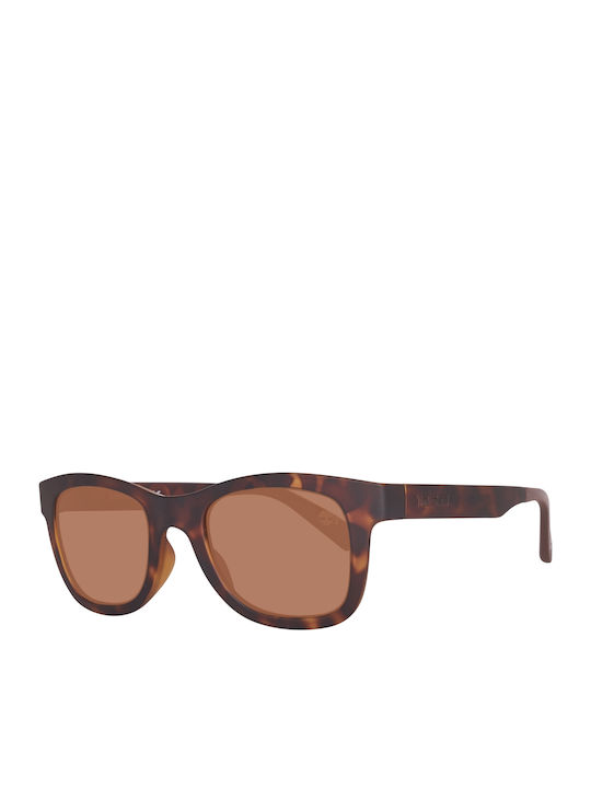 Timberland Men's Sunglasses with Brown Plastic Frame and Brown Lens TB9080-52H