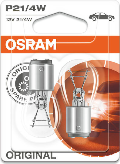 Osram Λάμπες Αυτοκινήτου Original Line P21/4W 12V 21W 2τμχ