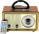 Meier M-U110 Retro Tabletop Radio Rechargeable with USB Brown