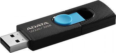 Adata UV220 32GB USB 2.0 Stick Μαύρο