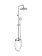 Karag Artemis Adjustable Shower Column with Mixer 83-119cm Silver