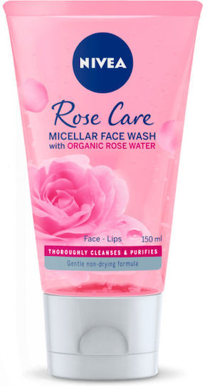 Nivea Rose Water Wash Gel Καθαρισμού Προσώπου 150ml