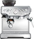 Sage the Barista Express BES875UK Automatic Espresso Coffee Machine 1850W Pressure 15bar with Grinder Silver BES875UK