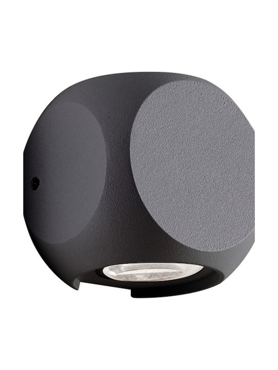 Viokef Ballito Modern Wall Lamp with Integrated LED and Warm White Light Black Width 6.5cm