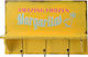 Zaros Κρεμάστρα Τοίχου Beach Bar Ξύλινη Κίτρινη 36.5x7.5x23cm