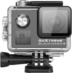 EasyPix GoXtreme Black Hawk+ Action Camera 4K Ultra HD Υποβρύχια (με Θήκη) Μαύρη με Οθόνη 2"