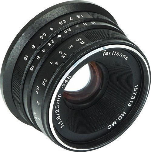 7artisans Crop Camera Lens Photoelectric 25mm f/1.8 Fixed for Micro Four Thirds (MFT) Mount Black