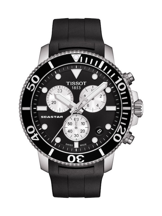 Tissot Seastar 1000 Ρολόι Μπαταρίας με Καουτσούκ Λουράκι
