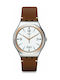 Swatch Watch with Brown Leather Strap YWS443