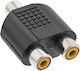 InLine RCA Weiblich zu RCA Weiblich Konverter 1 Stück 99327