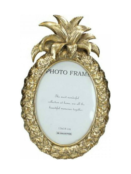 Zaros Photo Frame Plastic 13x18cm with Gold Frame