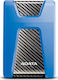 Adata DashDrive Durable HD650 USB 3.1 External 2.5" HDD 1TB Blue