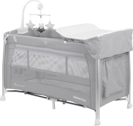 Kikka Boo Dessine Moi Кошара за игра 2 Нива с Променяща се Повърхност & Матрак Сив 120x60см