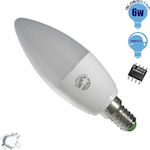 GloboStar LED Bulbs for Socket E14 and Shape C37 Cool White 590lm Dimmable 1pcs