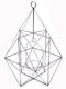 Fylliana 6β0604vβ Candle Holder suitable for Tealights Metal in Silver Color 15x15x31cm 1pcs