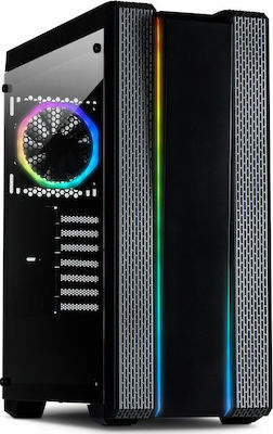 Inter-Tech S-3901 Impulse Jocuri Middle Tower Cutie de calculator cu iluminare RGB Negru