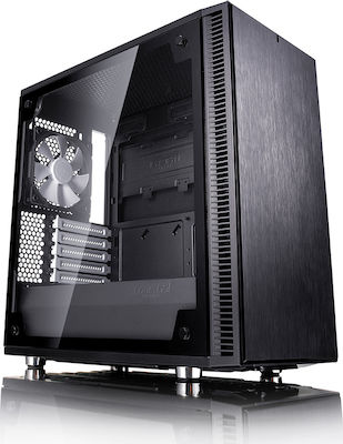 Fractal Design Define Mini C Tempered Glass Midi Tower Computer Case with Window Panel Black