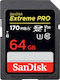 Sandisk Extreme Pro SDXC 64GB U3 V30 (170MB/s)