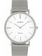 Oozoo Vintage Men's Watch 40mm Battery with Silver Metal Bracelet