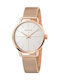 Calvin Klein Even Γυναικείο Ρολόι 38mm Μπαταρίας με Ροζ Χρυσό Μεταλλικό Μπρασελέ