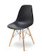 Monte Kitchen Polypropylene Chair Black 52x47x82cm