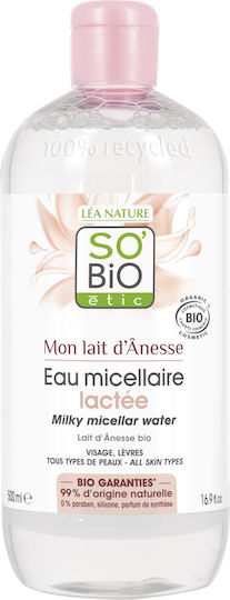 So'Bio Etic Milky Micellar Water Micellar Wasser Make-up Entferner Gesicht 500ml