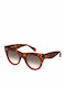 Celine Women's Sunglasses with Multicolour Plastic Frame and Brown Gradient Lens CL40016I-55B