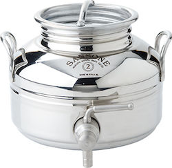 Sansone Stainless Steel Container Βαρέλι Νερού Europa with Screw Lid 3lt