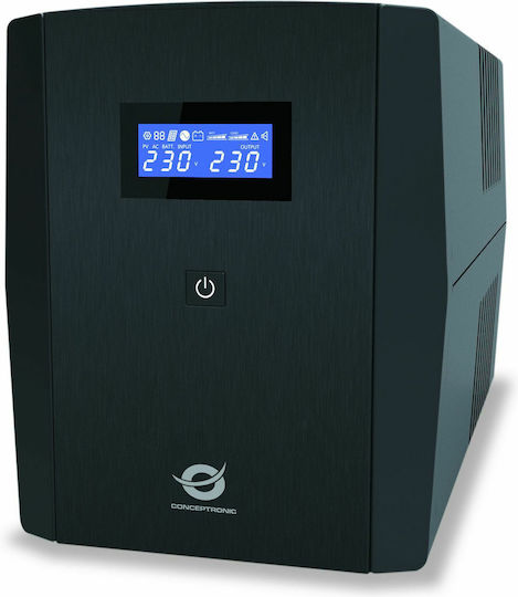 Conceptronic ZEUS04E UPS Linie-interaktiv 2200VA 1320W mit 6 IEC Steckdosen