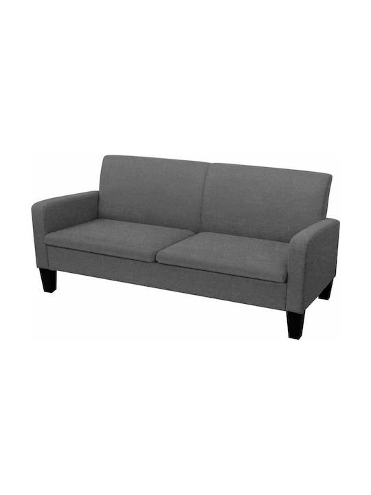 Three-Seater Fabric Sofa Dark Gray 180x65cm